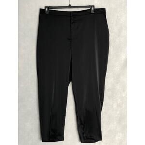 Nina Parker Women's Size 20W Flat Front Straight Leg Pant Black NEW